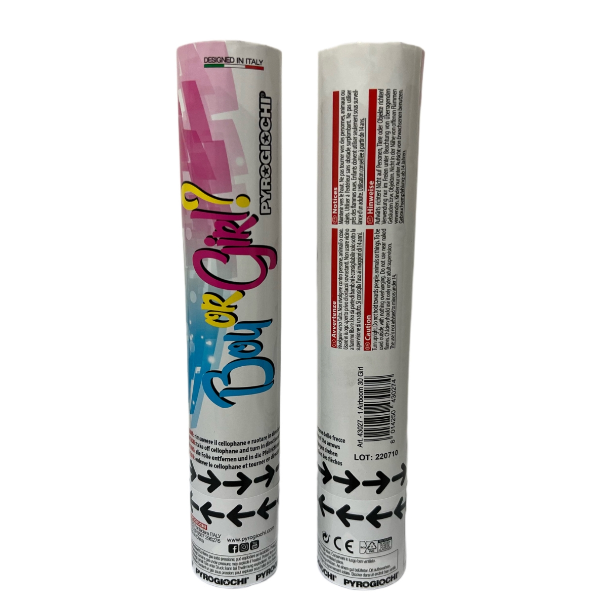 Cannone sparacoriandoli rosa